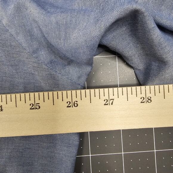 Vintage Roebucks Chambray Shirt XL Blue Lightweight Grunge Sears 60s 70s Work - Picture 12 of 13